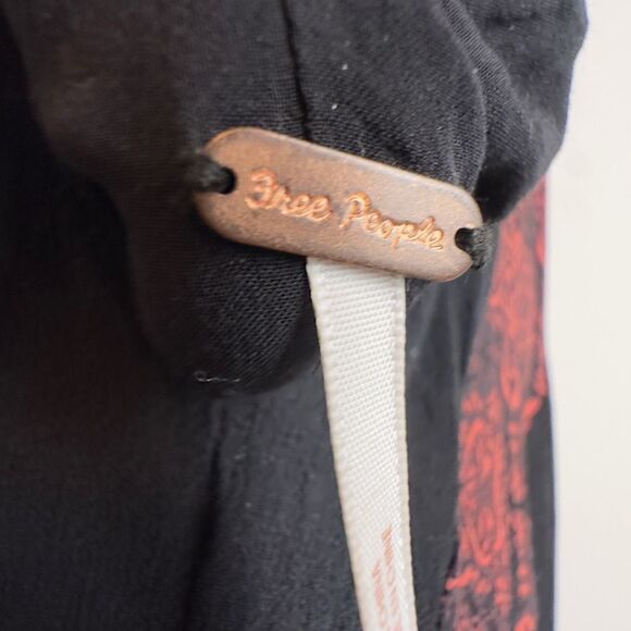 $148 FREE PEOPLE All Patched Up Black Wide Leg Jumpsuit - Picture 4 of 9